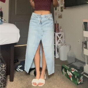American Eagle Denim Midi Skirt